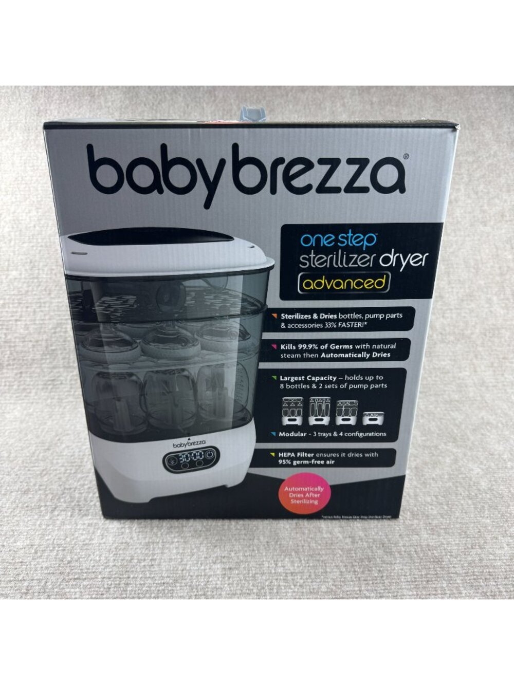Baby Brezza One Step Baby Bottle Sterilizer and Dryer Advanced BRZ0069 OPEN BOX